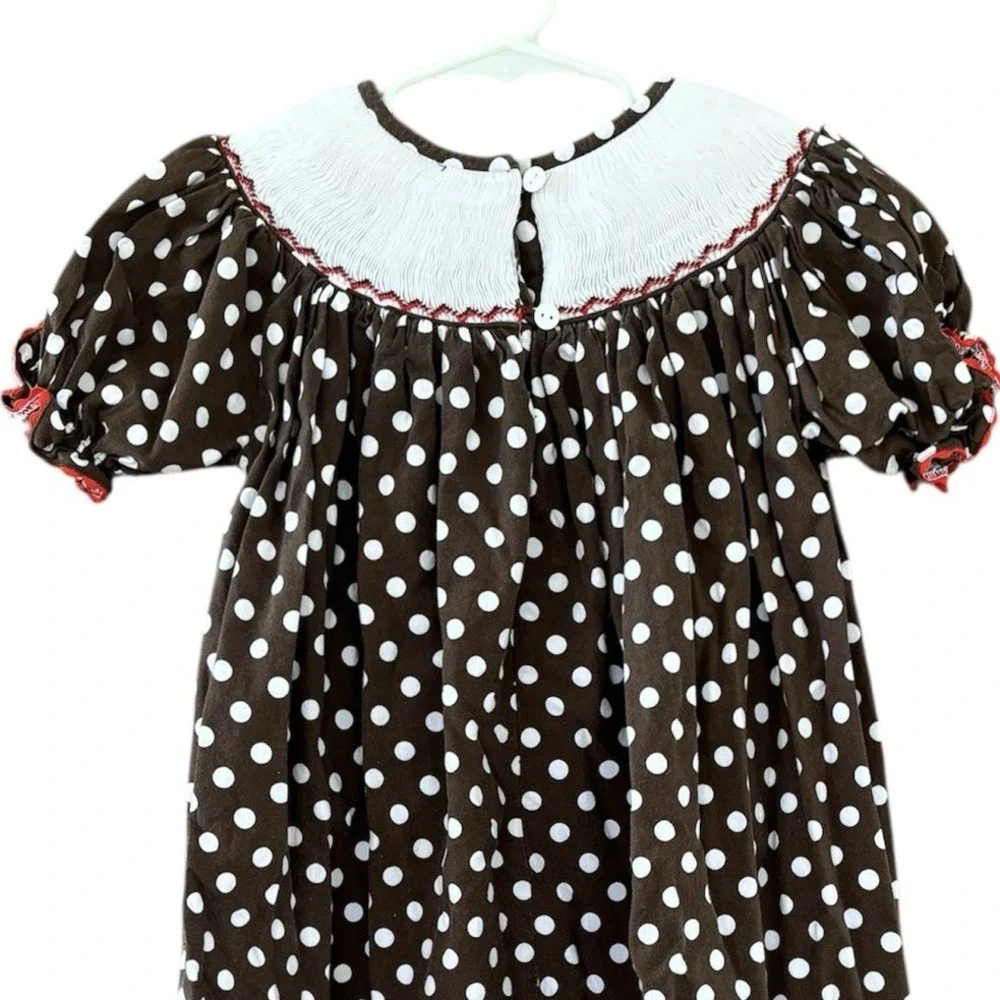 Molly Pop Little Girl's Smocked Embroidered Autumn‎ Theme A Line Dress Size 4